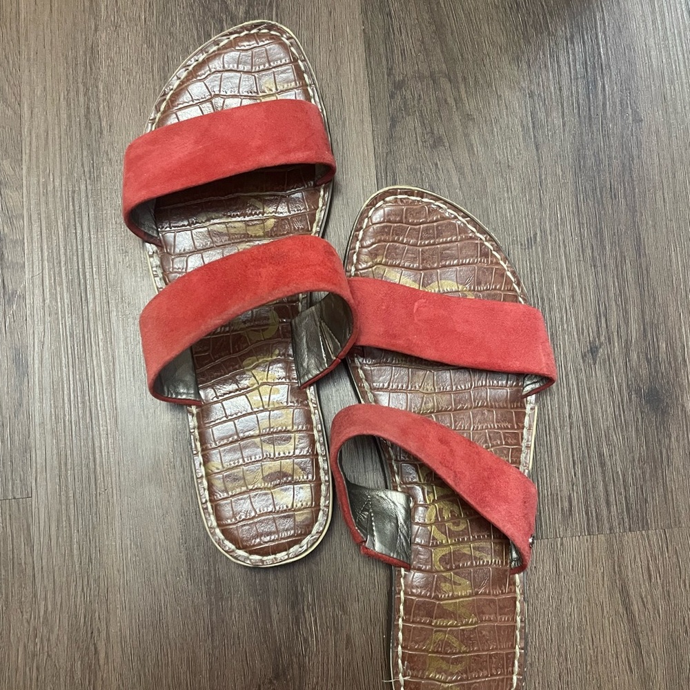 Sam Edelman Gala Em red suede sandals
